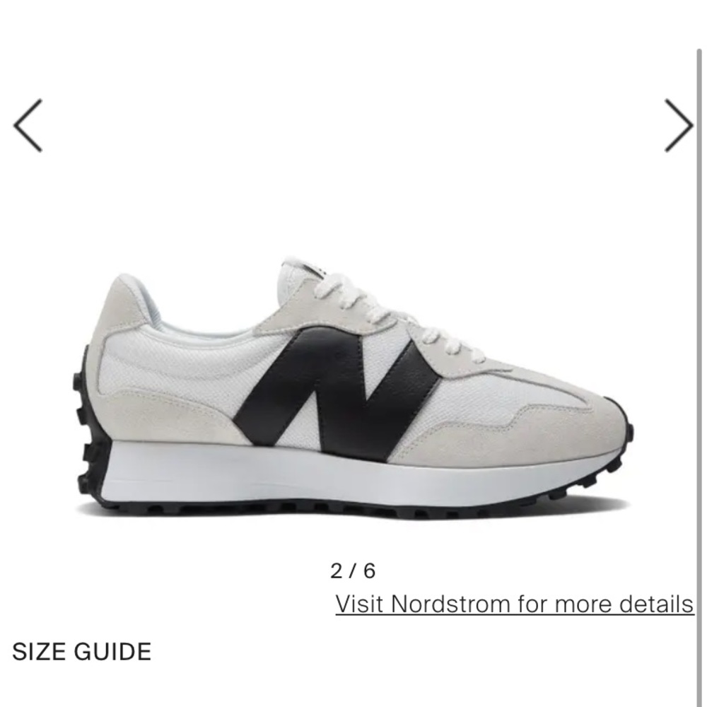 Woman’s new balance 327 size 8.5 sea salt white and black